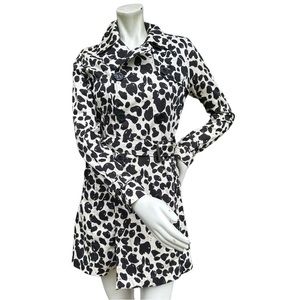 Tripp NYC "Jungle Print Natural Pony" Animal Print Trenchcoat Size XS
